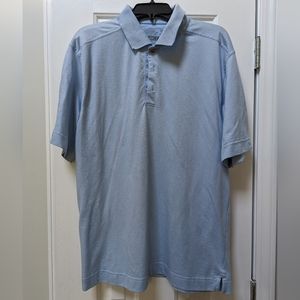 Men's Cutter & Buck Blue Short Sleeve DryTecLuxe Shirt, XL